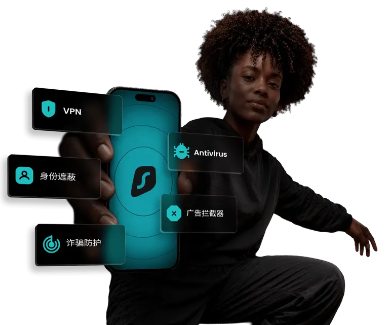 Surfshark 安全浏览网页 浏览器加密窗口